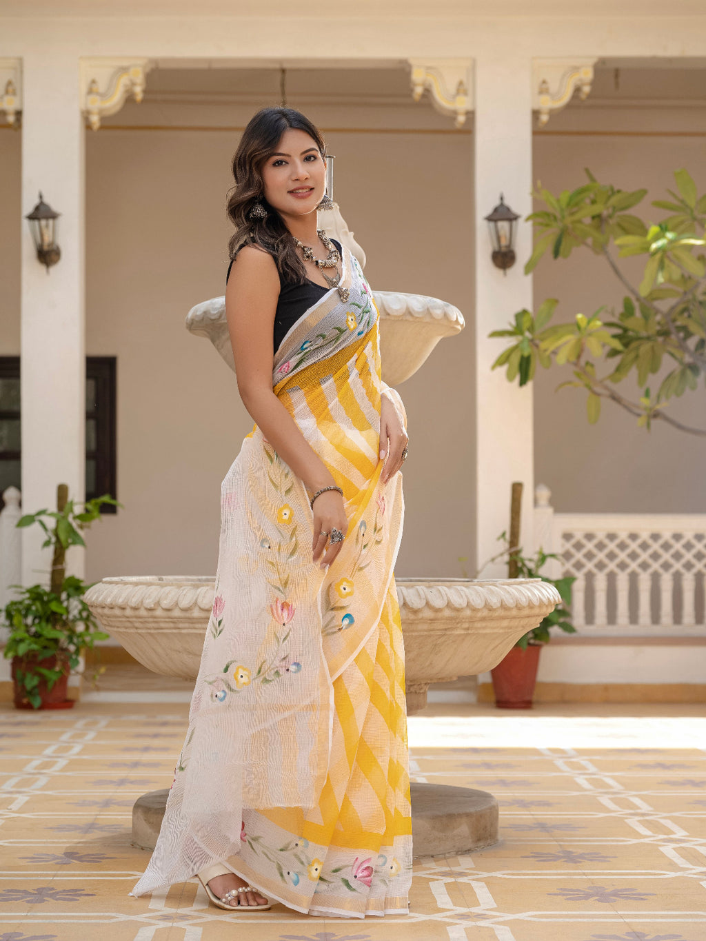 Traditional Kota Doria Saree | DC-7058