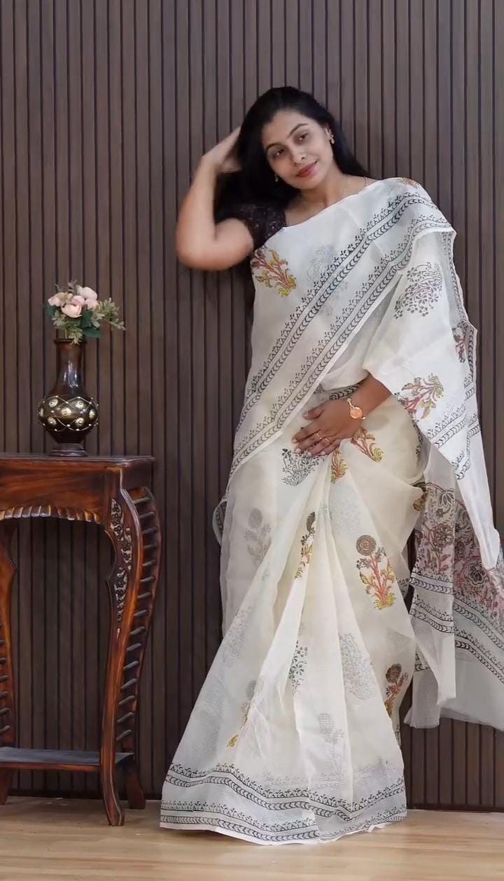 Traditional Kota Doria Saree | DC-7061