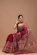 Traditional Kota Doria Cotton Saree | DC-7052