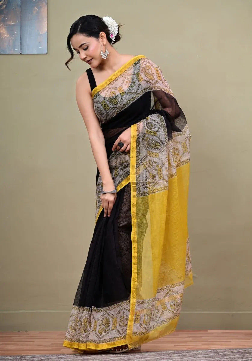 Traditional Kota Doria Cotton Saree I DC-7050